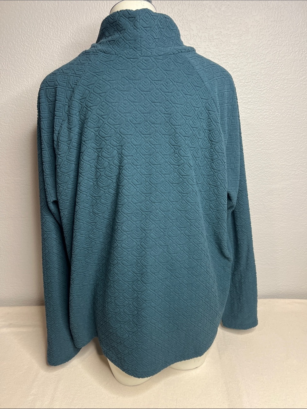 Eddie Bauer Teal Textured Cowl Neck Sweater - Picture 4 of 6